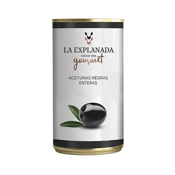 lata de aceitunas negras entera de la explanada Gourmet 