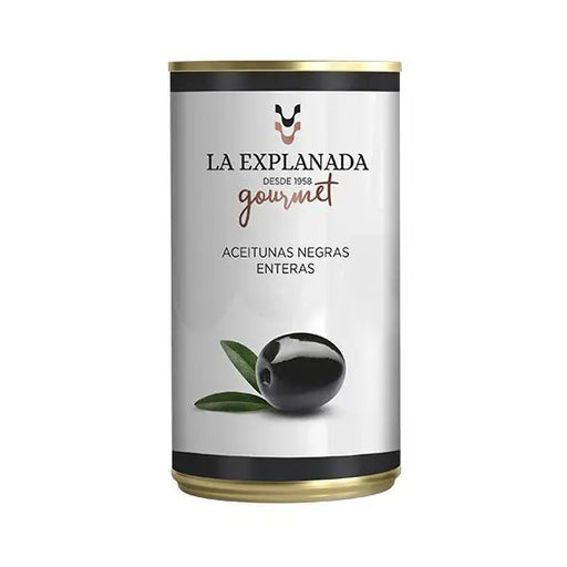 lata de aceitunas negras entera de la explanada Gourmet 