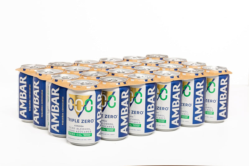 24 latas de ambar triple zero