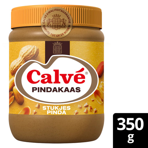 Calve Pindakaas Stukjes Pinda 350g