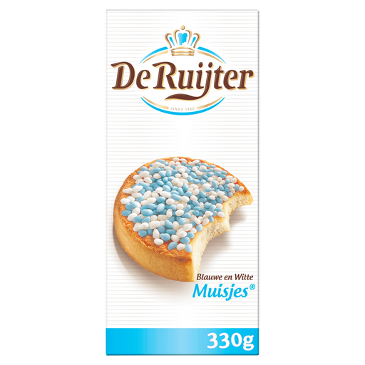 de ruijter blauwe en witte muisjes 330g