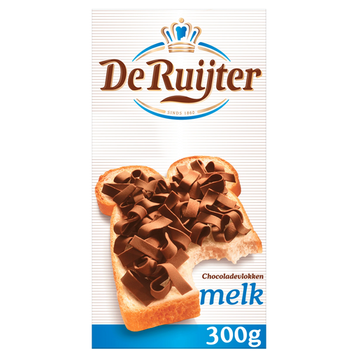 De Ruijter Chocolade Vlokken Melk 300g
