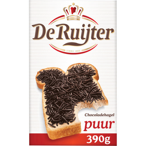 de ruijter chocoladehagel puur 390g