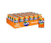 caja de 24 latas de fanta naranja