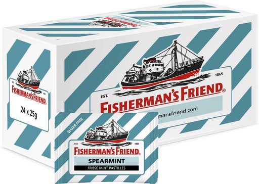 Fisherman’s Friend Spearmint 25g caramelos sin azúcar sabor menta verde refrescante