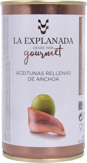 lata de La Explanada Gourmet Aceitunas Rellenas De Achoa 350g