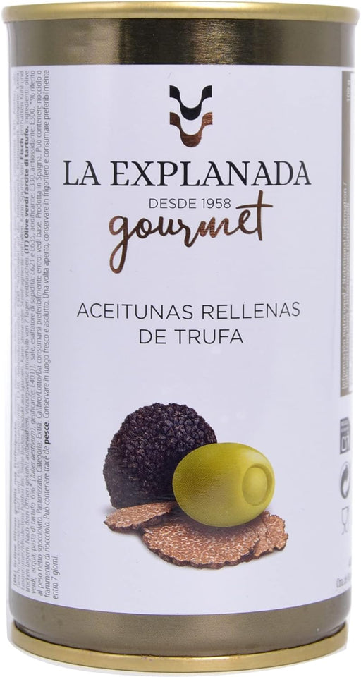 lata de aceitunas de la explanada gourmet trufa