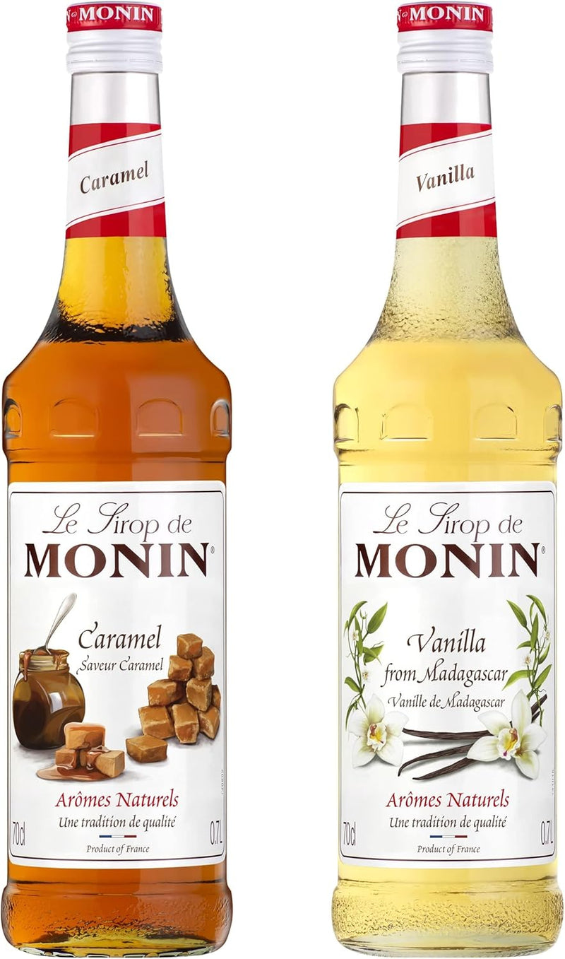 Monin Vanille 700ml & Caramel 700ml