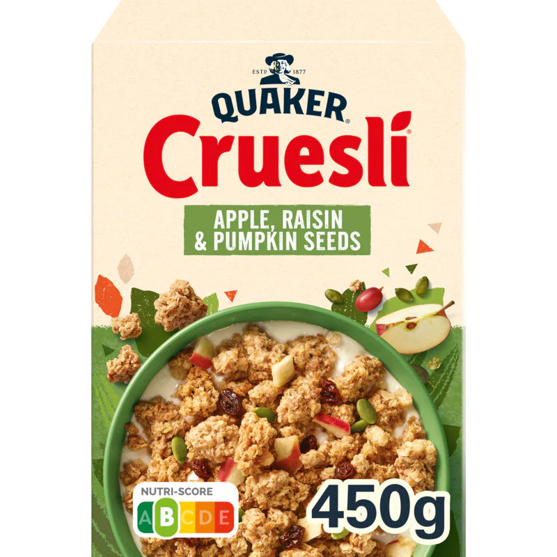 Quaker Cruesli Apple Raisin Pumpkin Seeds 450g