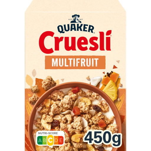 quaker cruesli multifruit 450g