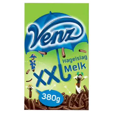Venz Hagelslag Melk 380g virutas de chocolate con leche para pan